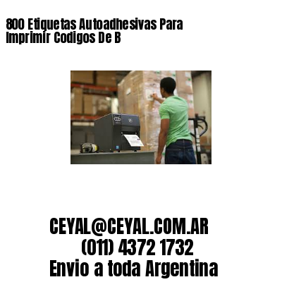 800 Etiquetas Autoadhesivas Para Imprimir Codigos De B