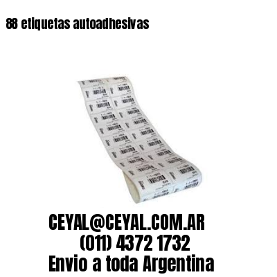 88 etiquetas autoadhesivas