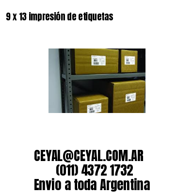 9 x 13 impresión de etiquetas