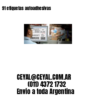 91 etiquetas autoadhesivas