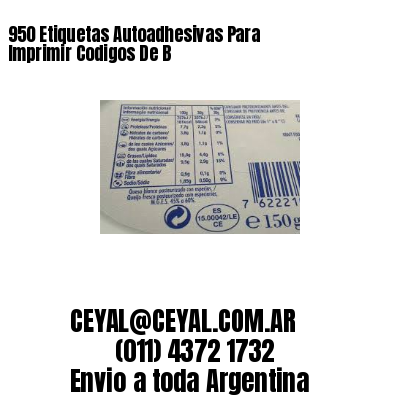 950 Etiquetas Autoadhesivas Para Imprimir Codigos De B