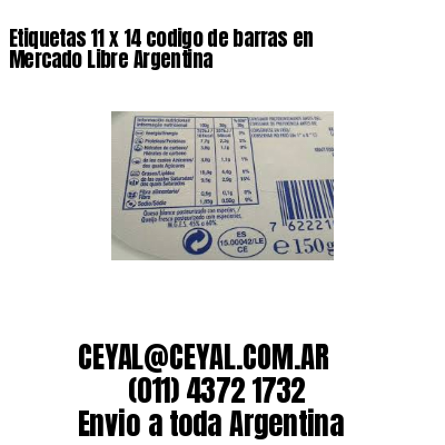 Etiquetas 11 x 14 codigo de barras en Mercado Libre Argentina