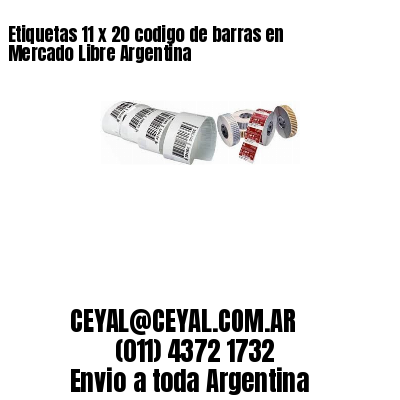 Etiquetas 11 x 20 codigo de barras en Mercado Libre Argentina