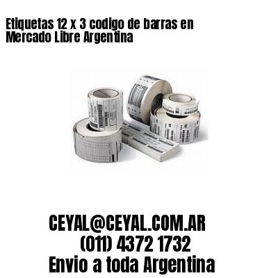 Etiquetas 12 x 3 codigo de barras en Mercado Libre Argentina