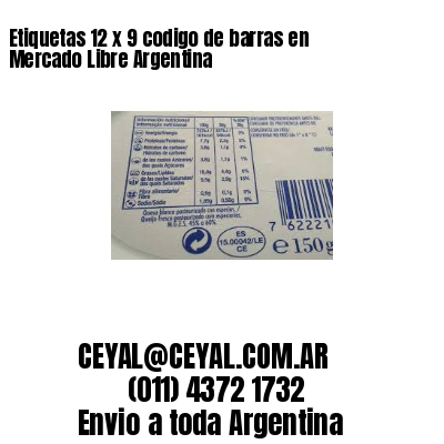 Etiquetas 12 x 9 codigo de barras en Mercado Libre Argentina