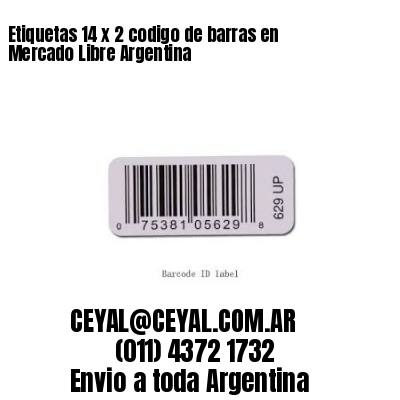 Etiquetas 14 x 2 codigo de barras en Mercado Libre Argentina