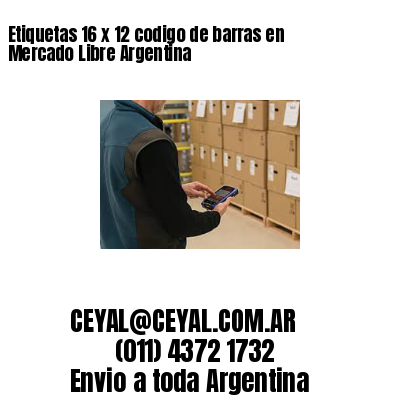 Etiquetas 16 x 12 codigo de barras en Mercado Libre Argentina