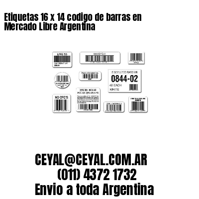 Etiquetas 16 x 14 codigo de barras en Mercado Libre Argentina