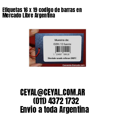 Etiquetas 16 x 19 codigo de barras en Mercado Libre Argentina