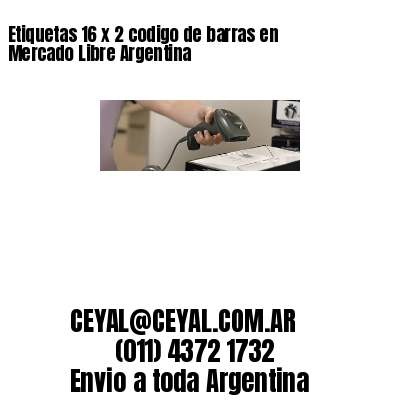 Etiquetas 16 x 2 codigo de barras en Mercado Libre Argentina