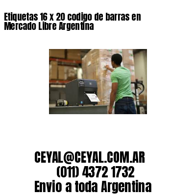 Etiquetas 16 x 20 codigo de barras en Mercado Libre Argentina