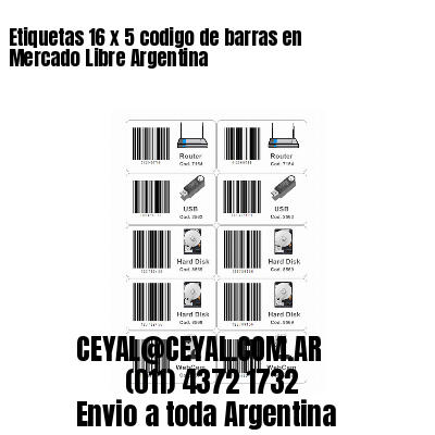 Etiquetas 16 x 5 codigo de barras en Mercado Libre Argentina