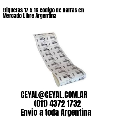 Etiquetas 17 x 16 codigo de barras en Mercado Libre Argentina