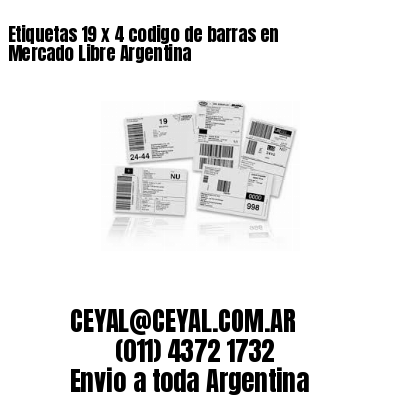 Etiquetas 19 x 4 codigo de barras en Mercado Libre Argentina