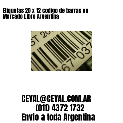 Etiquetas 20 x 12 codigo de barras en Mercado Libre Argentina