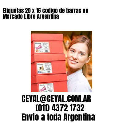 Etiquetas 20 x 16 codigo de barras en Mercado Libre Argentina