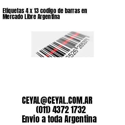 Etiquetas 4 x 13 codigo de barras en Mercado Libre Argentina