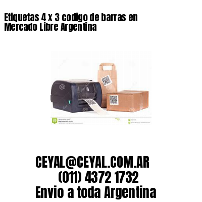 Etiquetas 4 x 3 codigo de barras en Mercado Libre Argentina