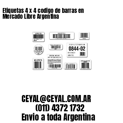 Etiquetas 4 x 4 codigo de barras en Mercado Libre Argentina