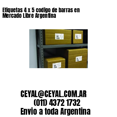 Etiquetas 4 x 5 codigo de barras en Mercado Libre Argentina