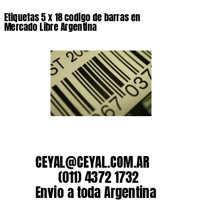 Etiquetas 5 x 18 codigo de barras en Mercado Libre Argentina