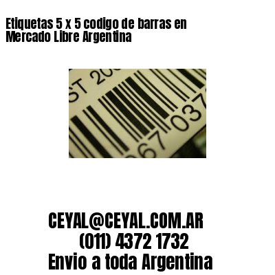 Etiquetas 5 x 5 codigo de barras en Mercado Libre Argentina
