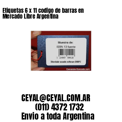 Etiquetas 6 x 11 codigo de barras en Mercado Libre Argentina