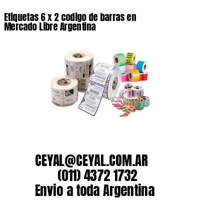 Etiquetas 6 x 2 codigo de barras en Mercado Libre Argentina