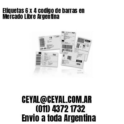 Etiquetas 6 x 4 codigo de barras en Mercado Libre Argentina