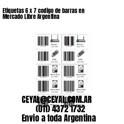 Etiquetas 6 x 7 codigo de barras en Mercado Libre Argentina