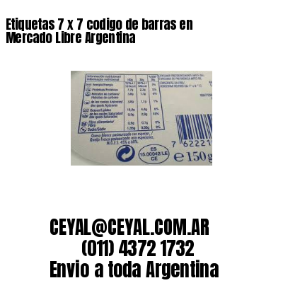 Etiquetas 7 x 7 codigo de barras en Mercado Libre Argentina