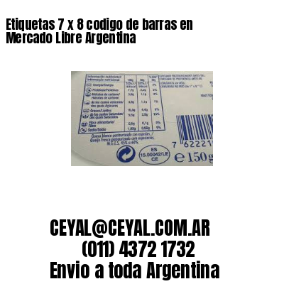 Etiquetas 7 x 8 codigo de barras en Mercado Libre Argentina