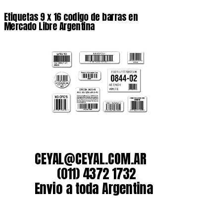 Etiquetas 9 x 16 codigo de barras en Mercado Libre Argentina