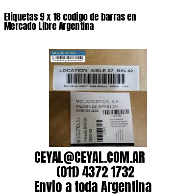 Etiquetas 9 x 18 codigo de barras en Mercado Libre Argentina