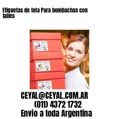 Etiquetas de tela Para bombachas con talles