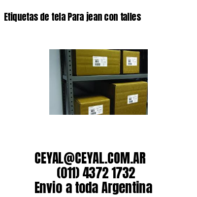 Etiquetas de tela Para jean con talles