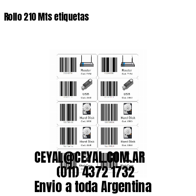Rollo 210 Mts etiquetas