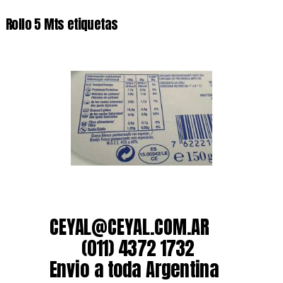 Rollo 5 Mts etiquetas