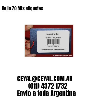 Rollo 70 Mts etiquetas