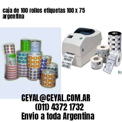 caja de 100 rollos etiquetas 100 x 75 argentina