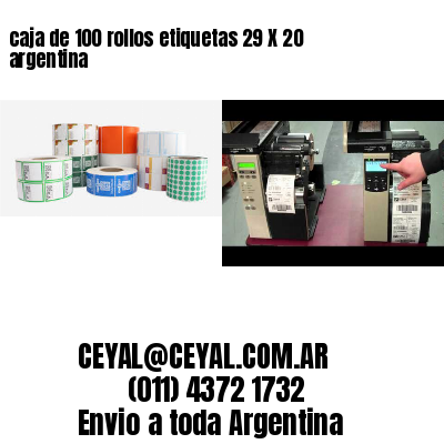 caja de 100 rollos etiquetas 29 X 20 argentina