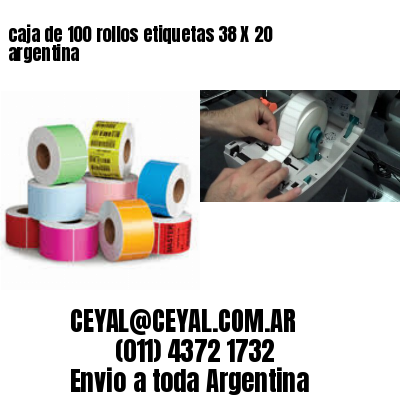 caja de 100 rollos etiquetas 38 X 20 argentina