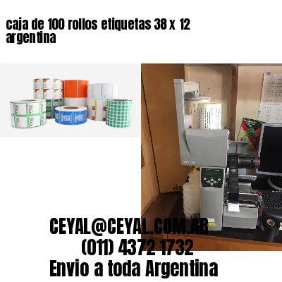 caja de 100 rollos etiquetas 38 x 12 argentina