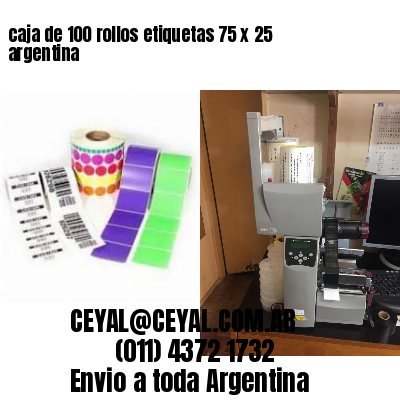 caja de 100 rollos etiquetas 75 x 25 argentina