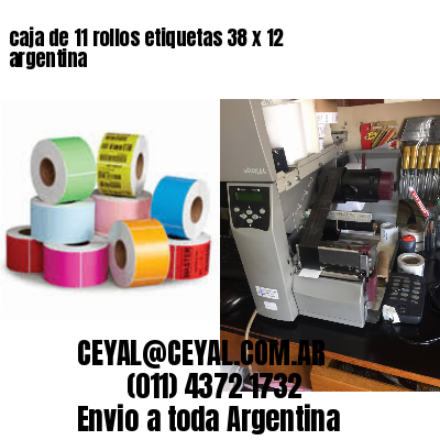caja de 11 rollos etiquetas 38 x 12 argentina