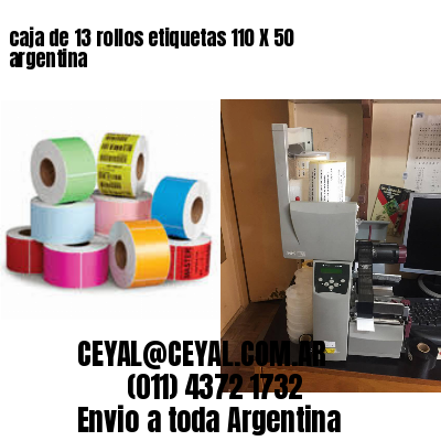 caja de 13 rollos etiquetas 110 X 50 argentina