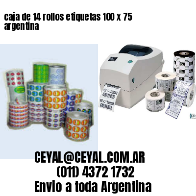 caja de 14 rollos etiquetas 100 x 75 argentina