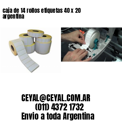 caja de 14 rollos etiquetas 40 x 20 argentina
