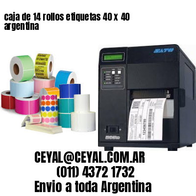 caja de 14 rollos etiquetas 40 x 40 argentina
