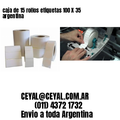 caja de 15 rollos etiquetas 100 X 35 argentina